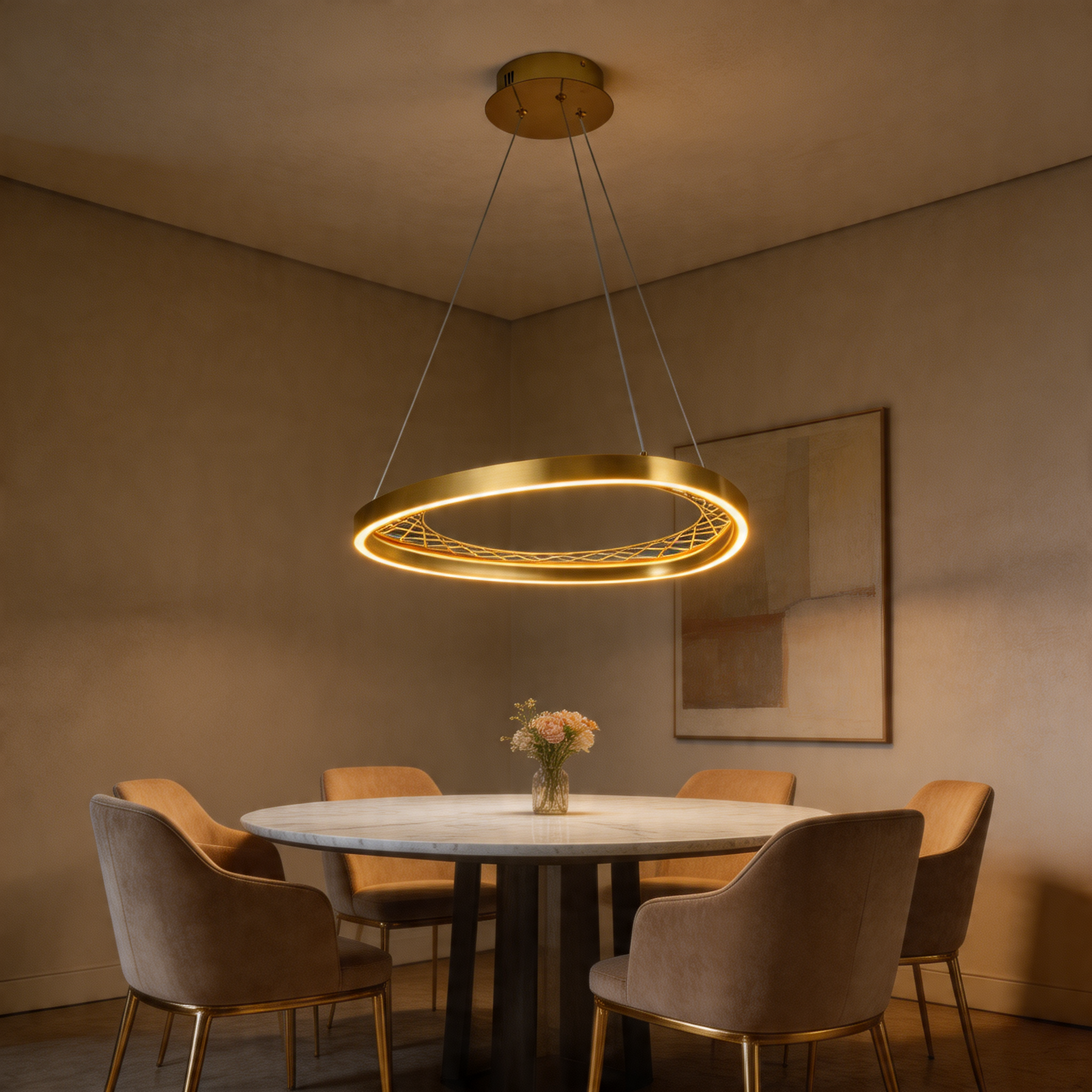 Aurelia Halo Mesh Chandelier