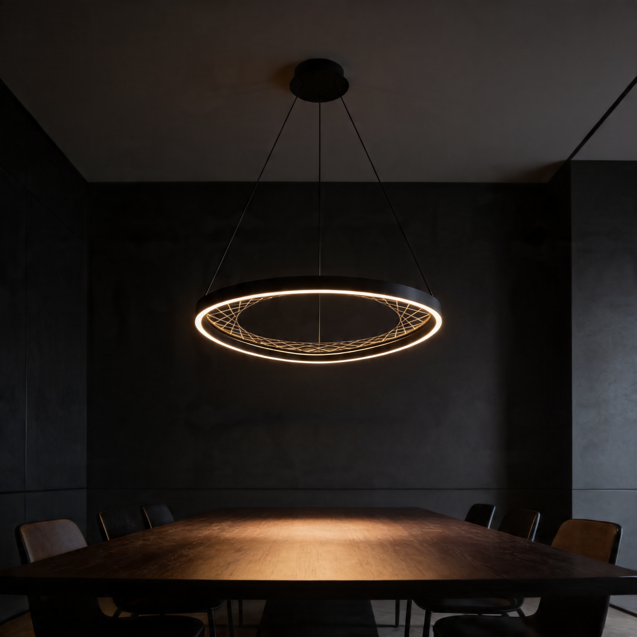 Noir Halo Mesh Chandelier