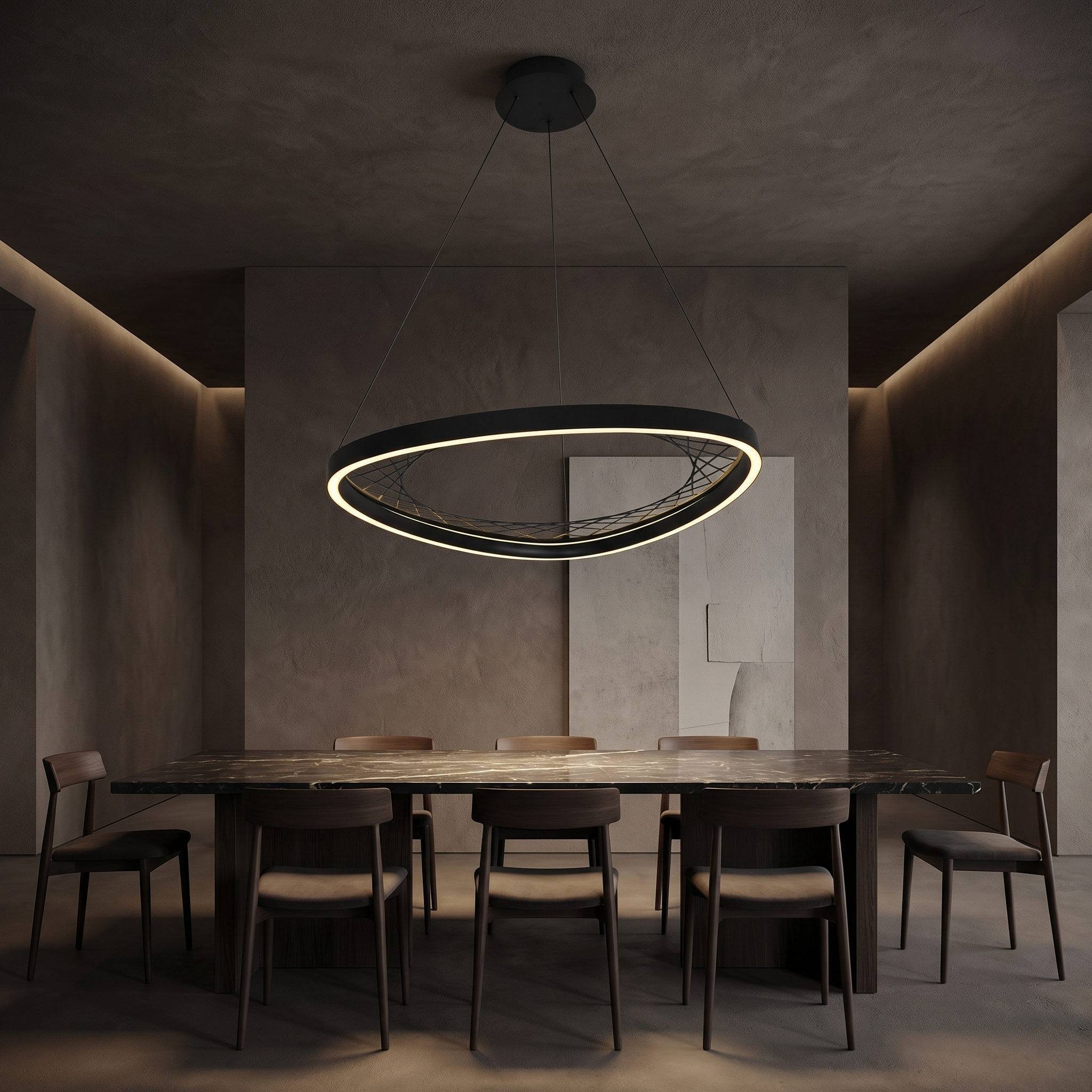 Noir Halo Mesh Chandelier