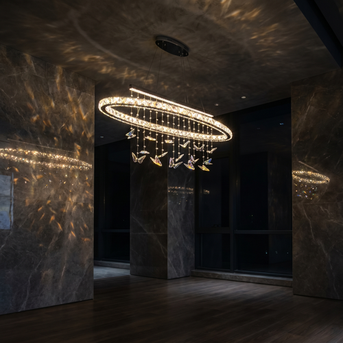 Aurelia Butterfly Oval Chandelier