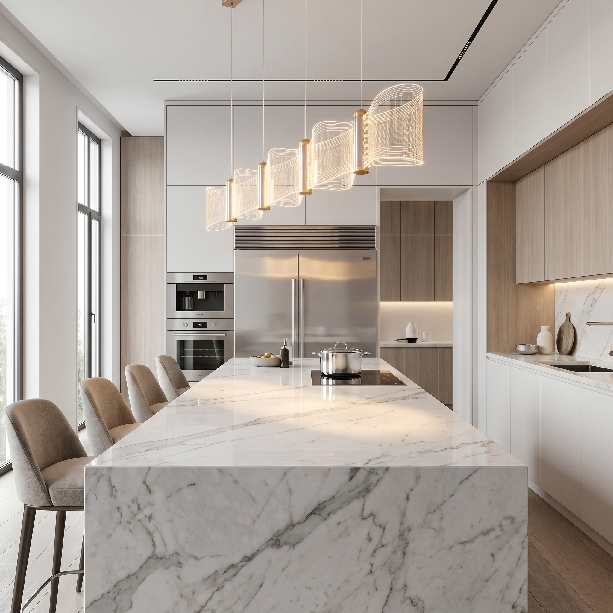 Vela Wave Linear Pendant