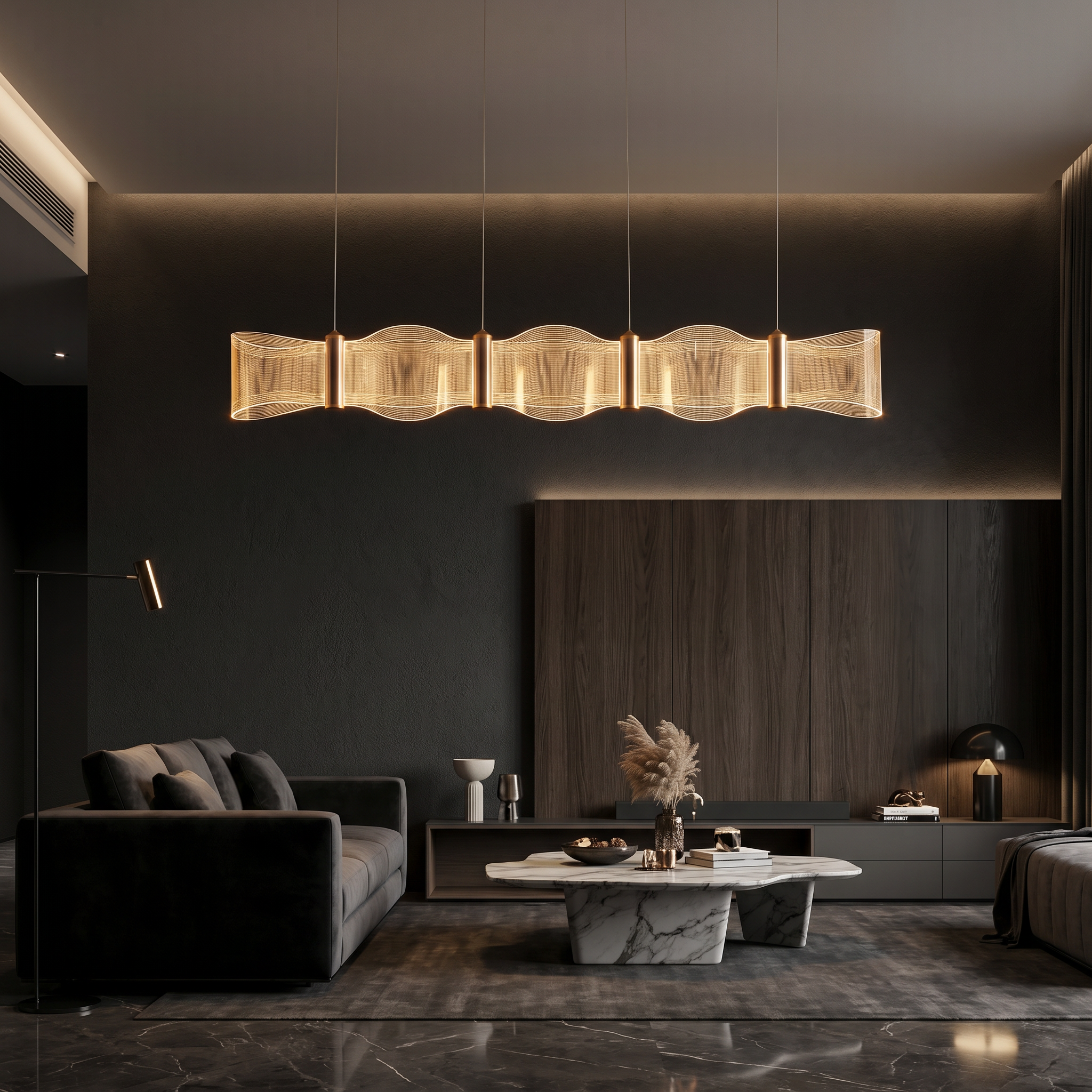 Vela Wave Linear Pendant