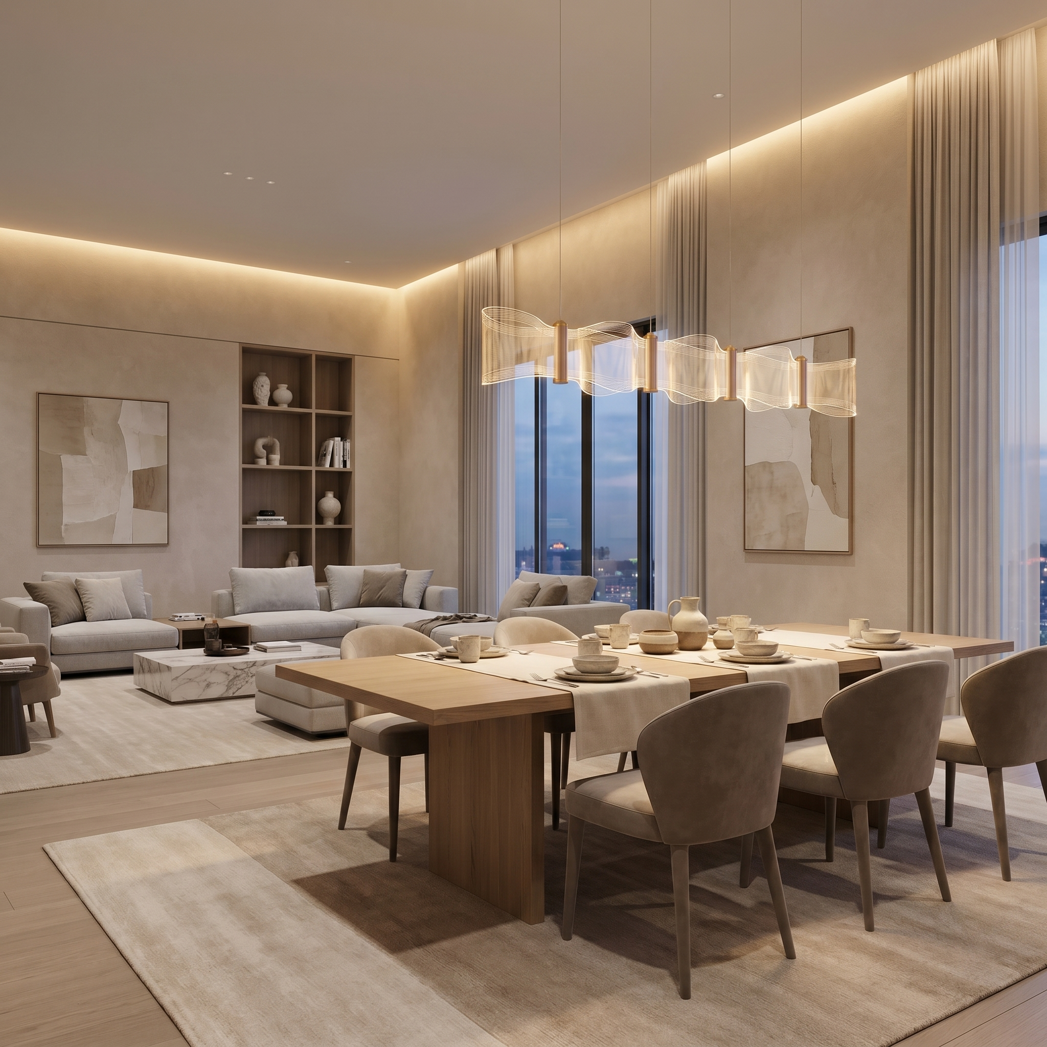 Vela Wave Linear Pendant