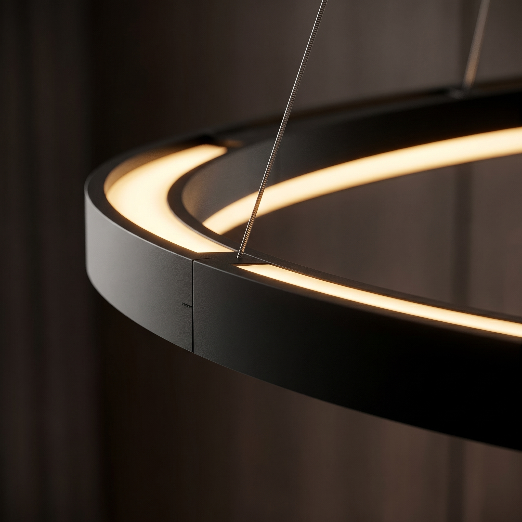 Noir Halo Ring Chandelier