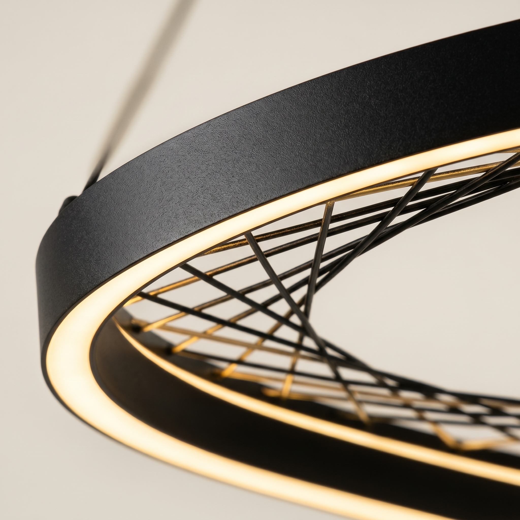 Noir Mesh Halo Chandelier